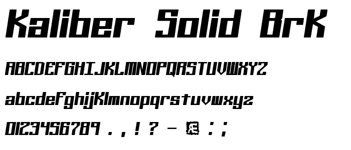 Kaliber Solid BRK font